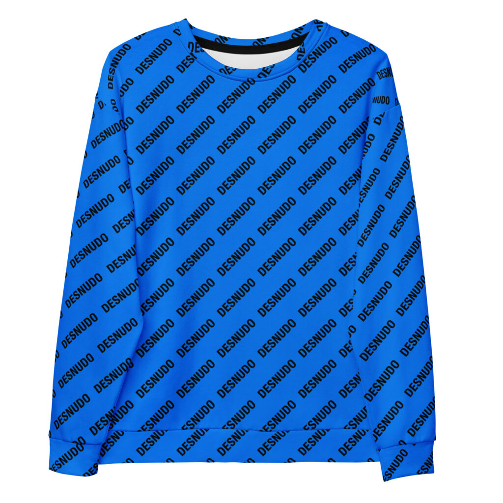 ALL OVER BÁSICO BLACK LOGO BLUE SWEATSHIRT
