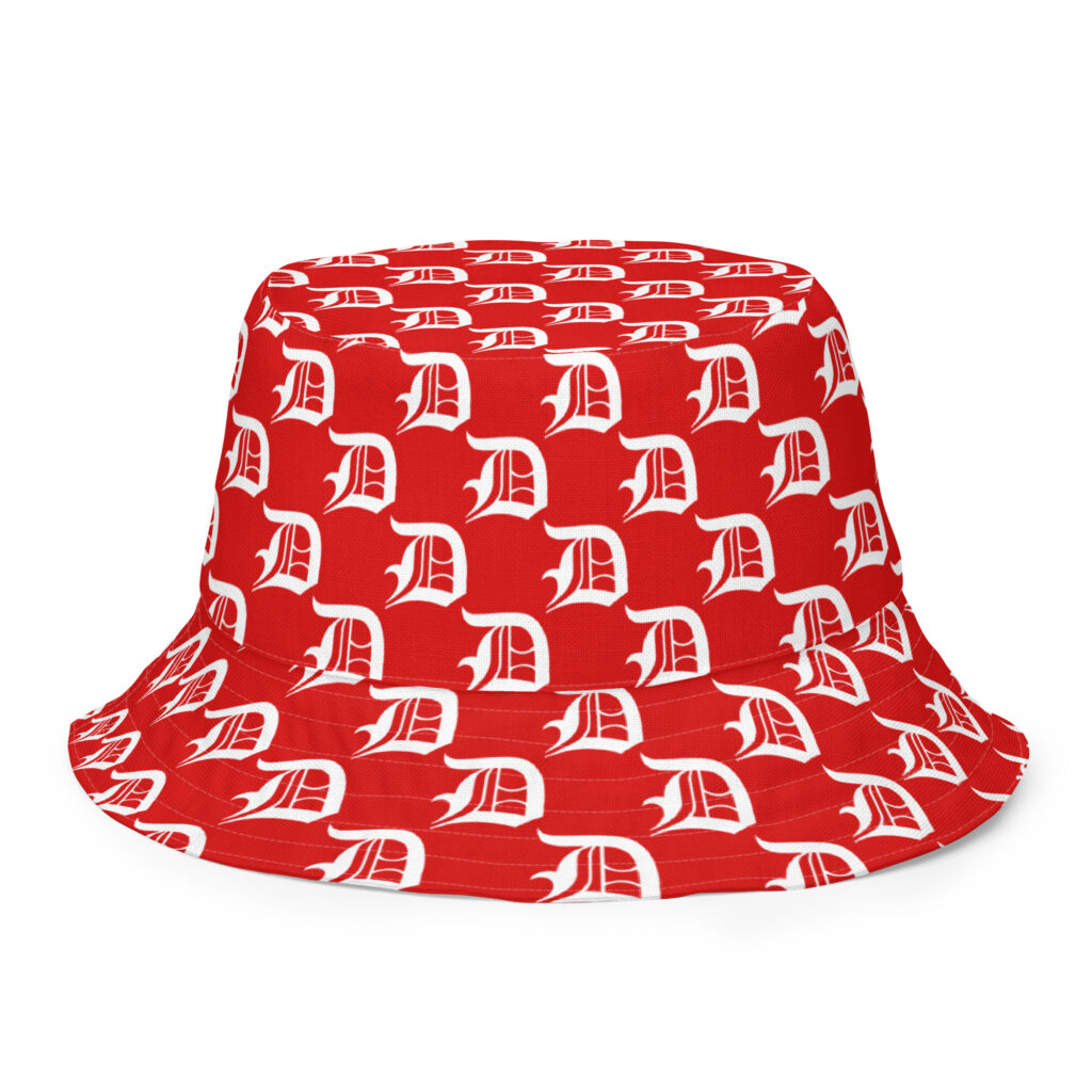 OE RED MONOGRAM BUCKET HAT