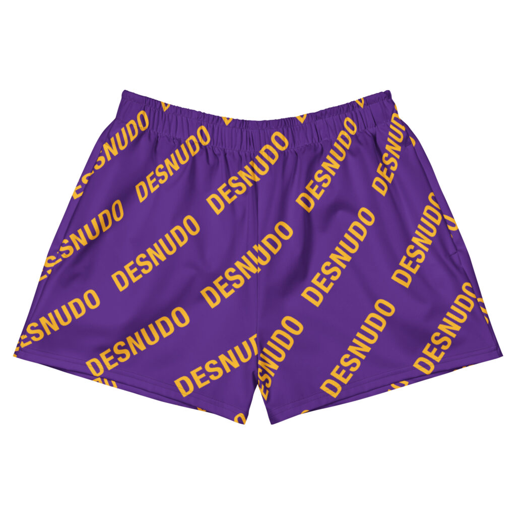 ALL OVER BÁSICO PURPLE x GOLD LOGO SHORTS