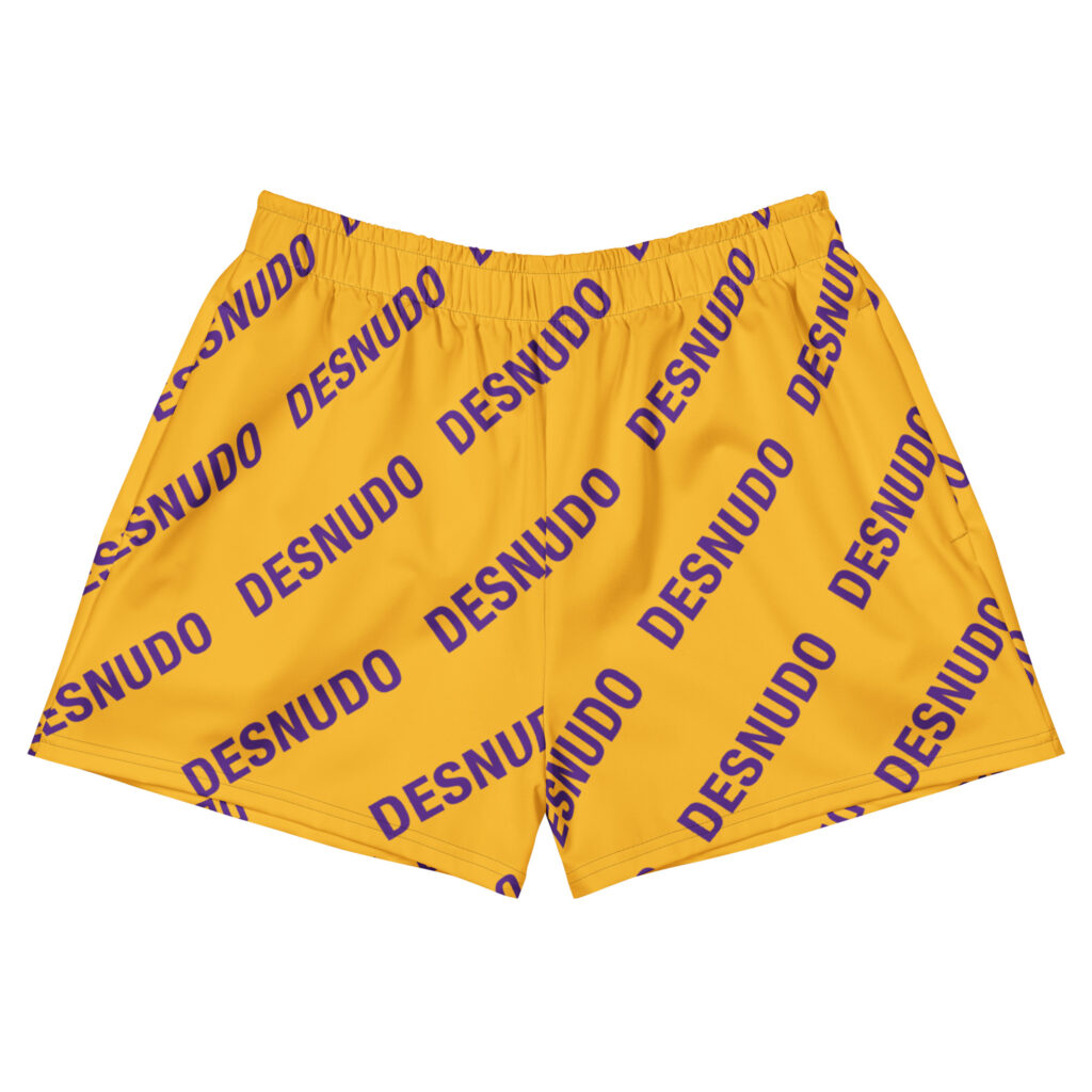 ALL OVER BÁSICO GOLD x PURPLE LOGO SHORTS