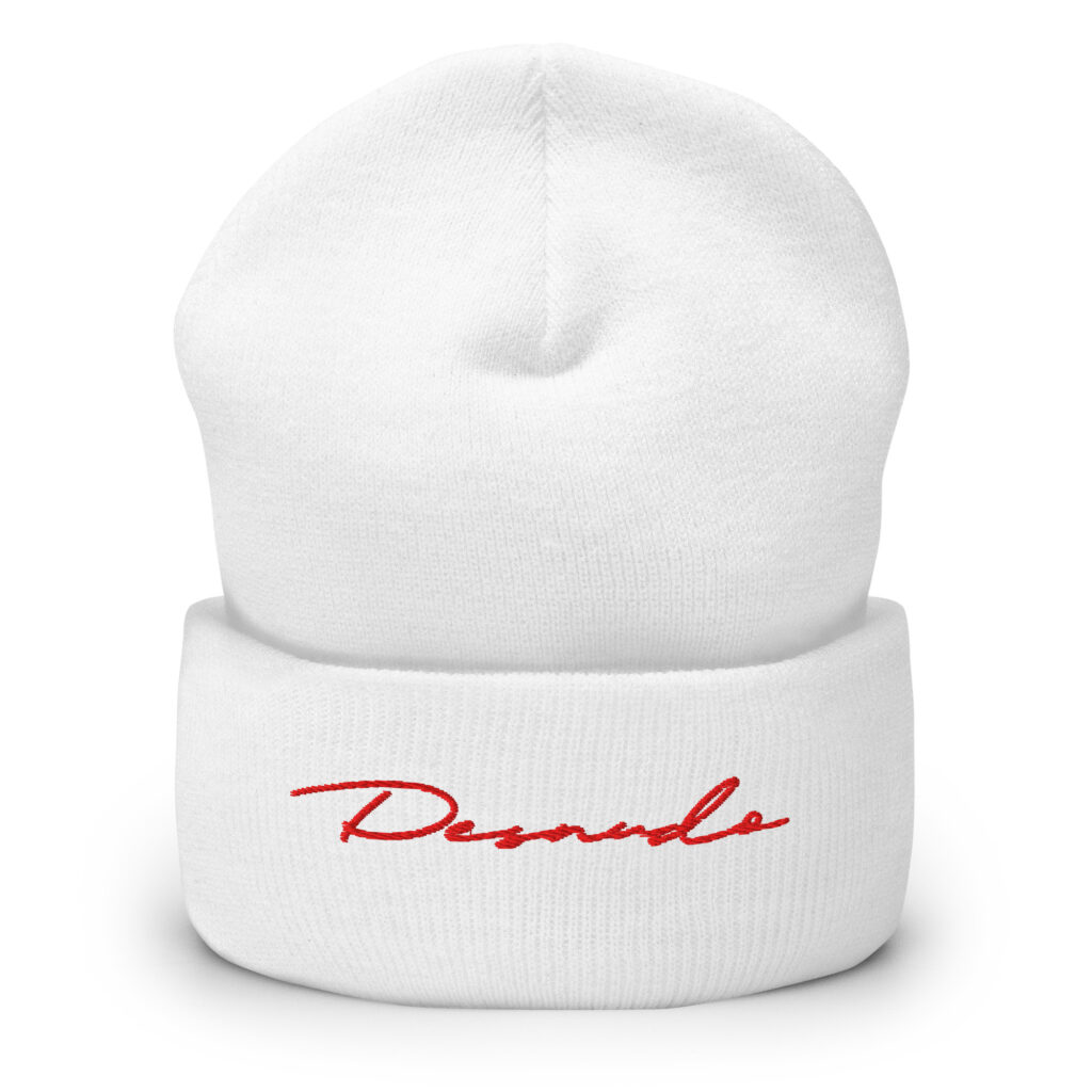 RED EMBROIDERY SIGNATURE LOGO BEANIE
