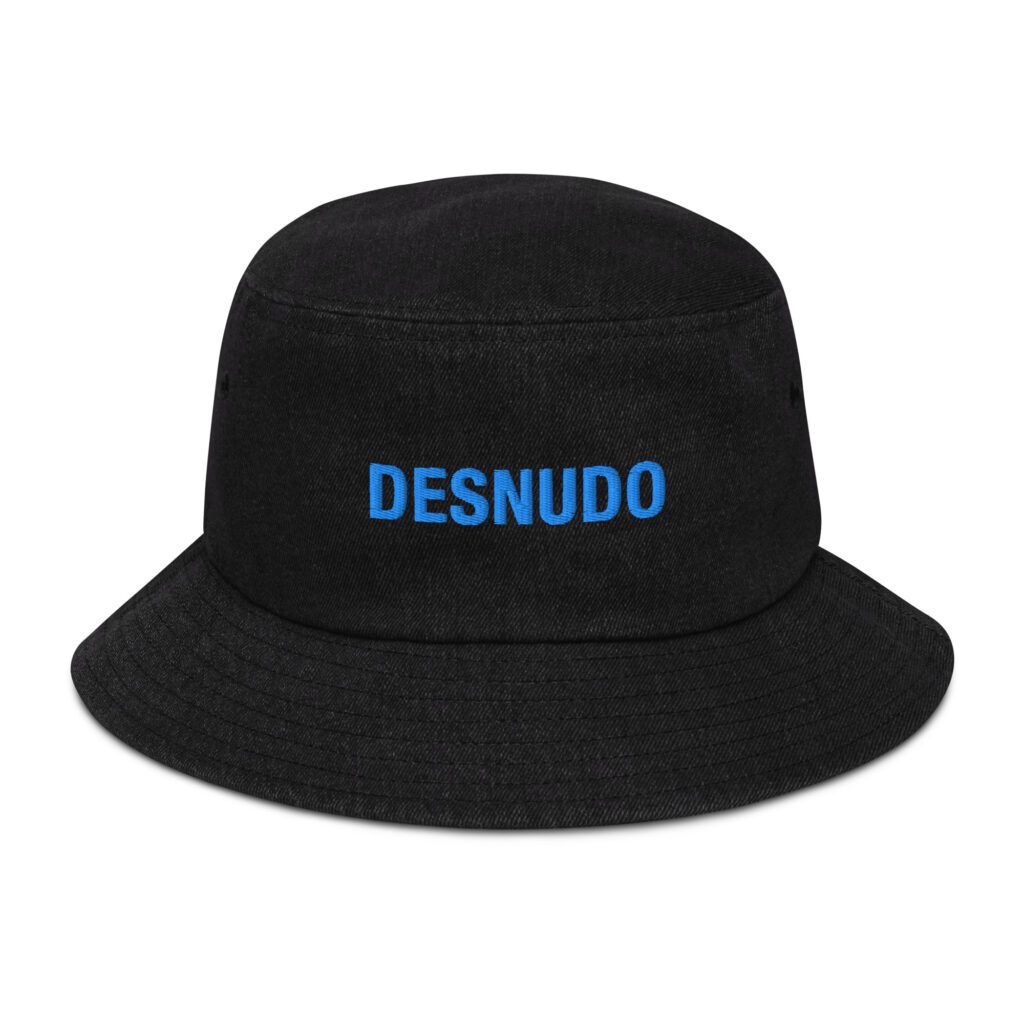 BÁSICO AQUA EMBROIDERY LOGO DENIM BUCKET HAT