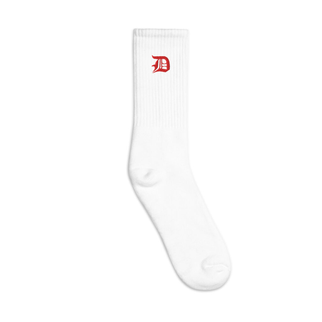 OE RED D LOGO SOCKS
