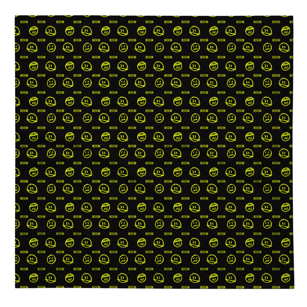 REVUELTA YELLOW LOGO MONOGRAM PRINT BANDANA
