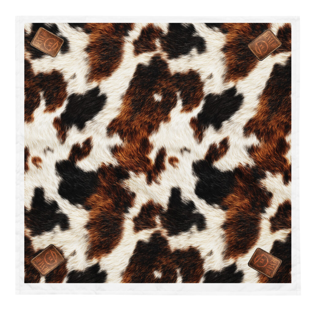 REVUELTA COWHIDE PRINT BANDANA